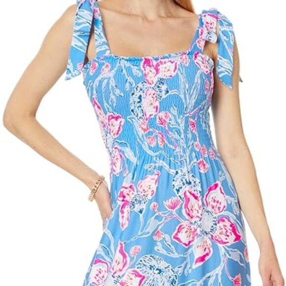 Lily Pulitzer Kailua Smocked Maxi Dress - Multi Bahamian Rhapsody - NWT - Picture 1 of 7